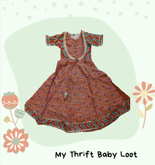 Preloved Little People girls ethnic gown (1-2 years)